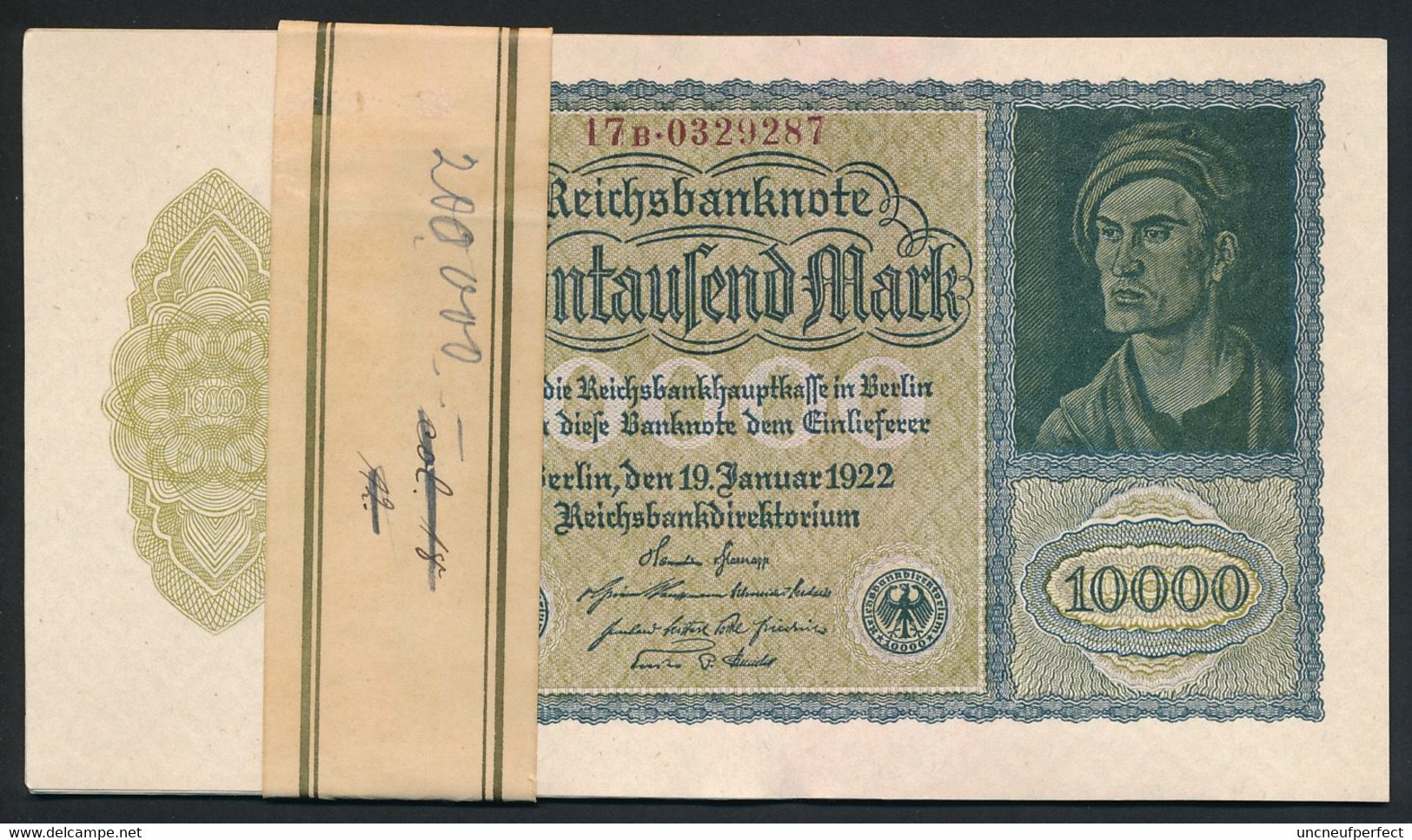 Pick 72 Ro69d DEU-78d 10000 Mark 1922 UNC NEUF - 10.000 Mark