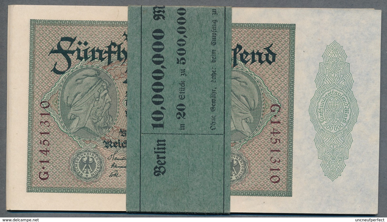 P88b Ro87c DEU-99c  - 500 000 Mark Impression Du Reichs  UNC NEUF - 500.000 Mark