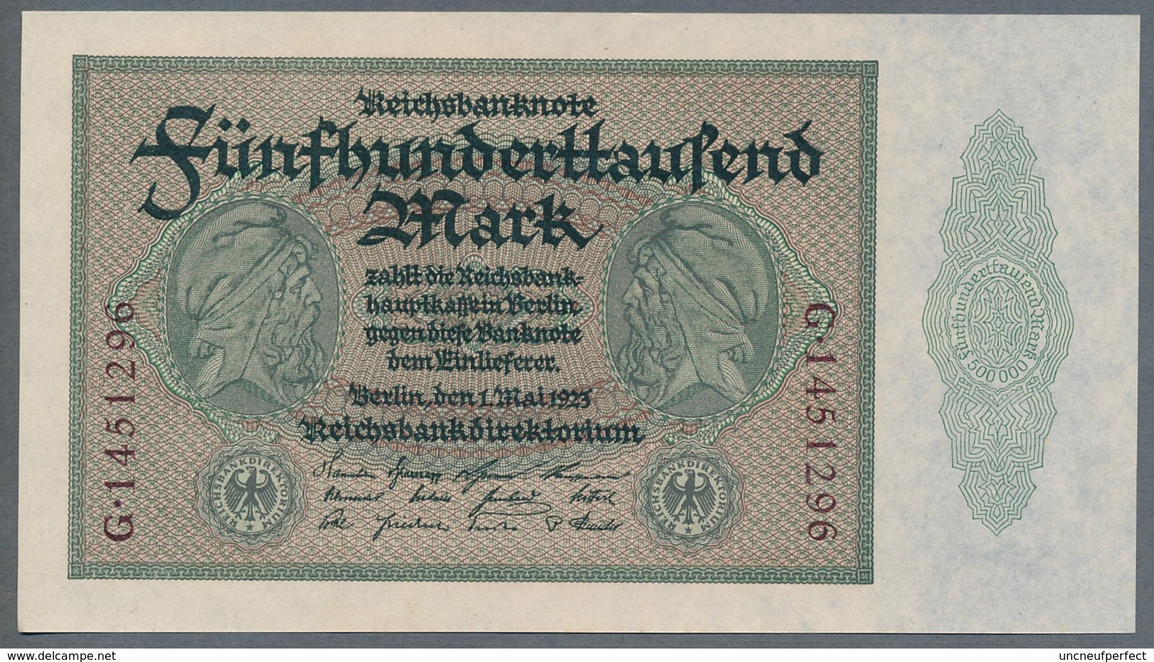 P88b Ro87c DEU-99c  - 500 000 Mark Impression Du Reichs  UNC NEUF - 500000 Mark