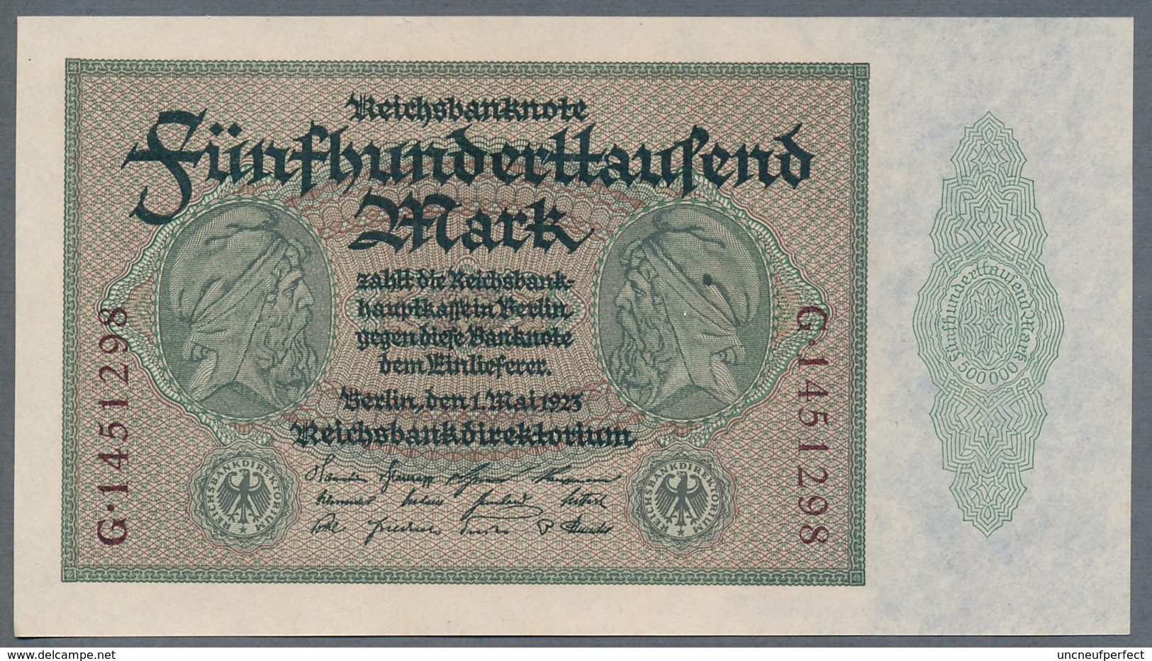 P88b Ro87c DEU-99c  - 500 000 Mark Impression Du Reichs  UNC NEUF - 500000 Mark