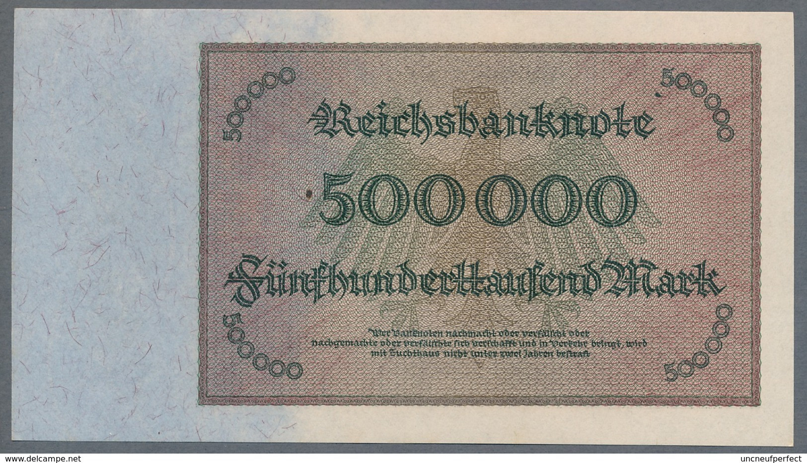 P88b Ro87c DEU-99c  - 500 000 Mark Impression Du Reichs  UNC NEUF - 500.000 Mark