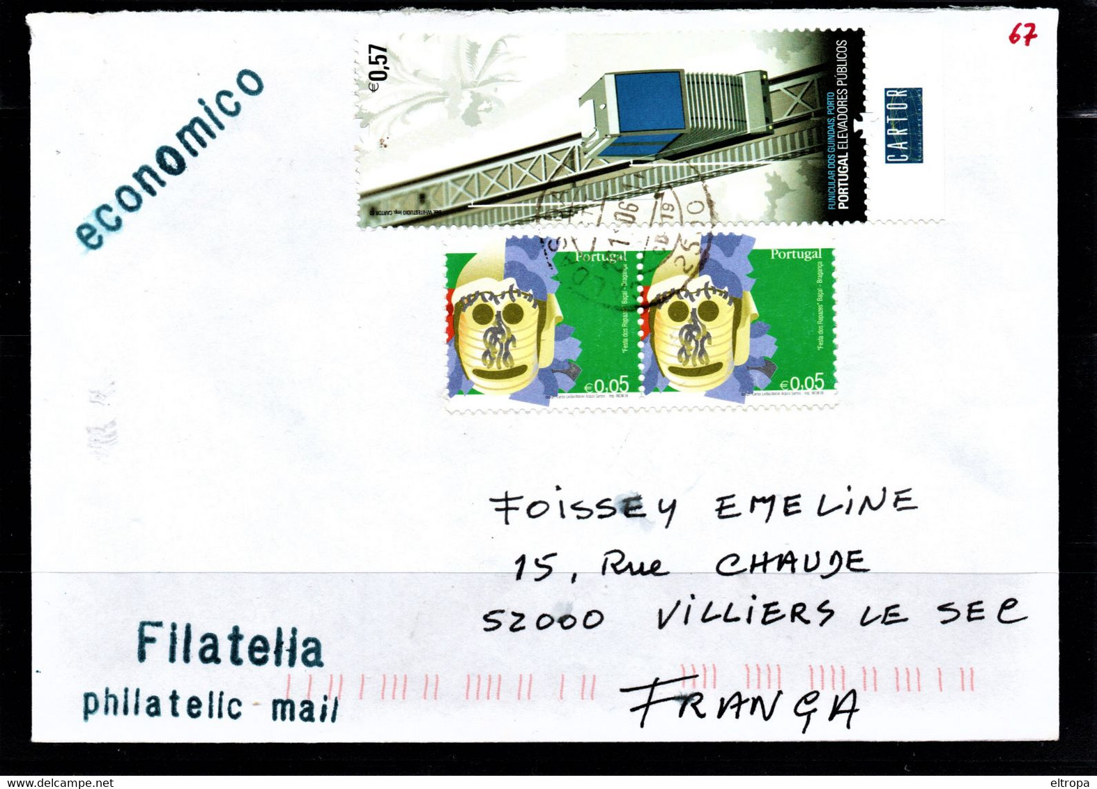 PORTUGAL 2010 Airmail To France - Covers & Documents