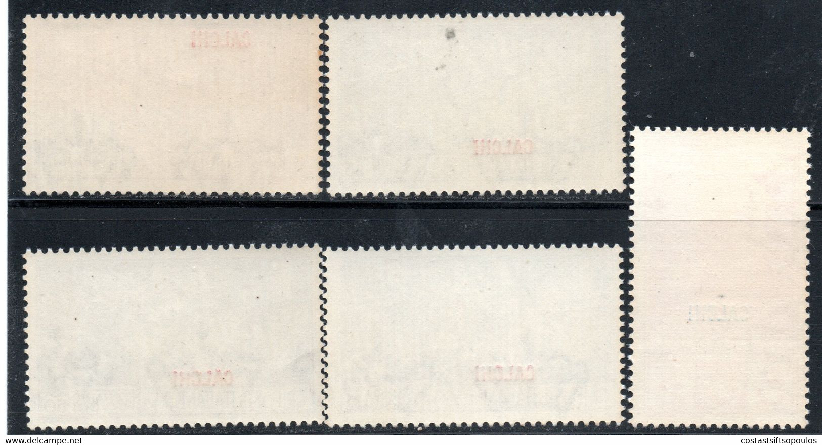 716.GREECE.ITALY,DODECANESE.1930 FERRUCCI.CALCHI,HALKI  # 59-63 MNH - Dodekanisos