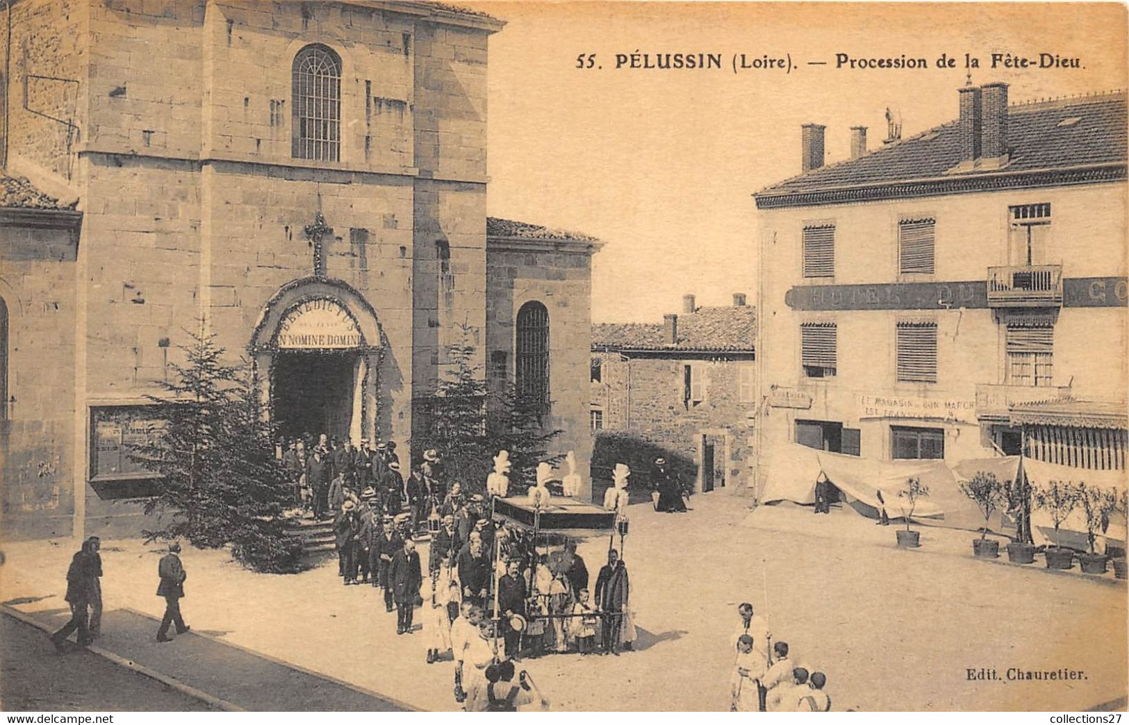 42-PELUSSIN- PROCESSION DE LA FÊTE-DIEU - Pelussin