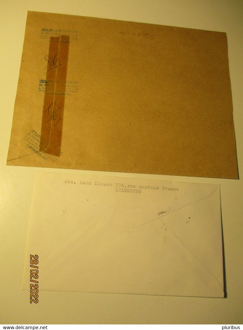 LUXEMBOURG TWO REGISTERED COVERS TO GERMANY AND FINLAND  , 4-11 - Cartas & Documentos