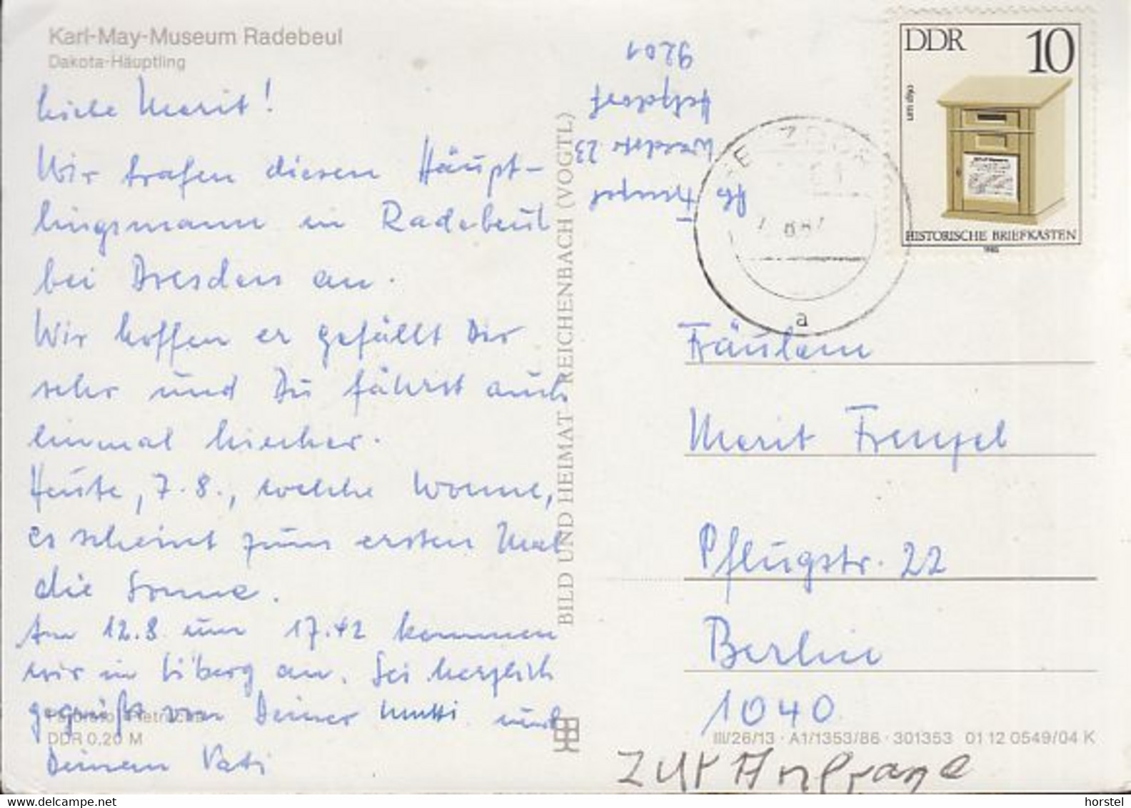 D-01445 Radebeul - Karl-May- Museum - Dakota-Häupling - Nice Stamp - Radebeul