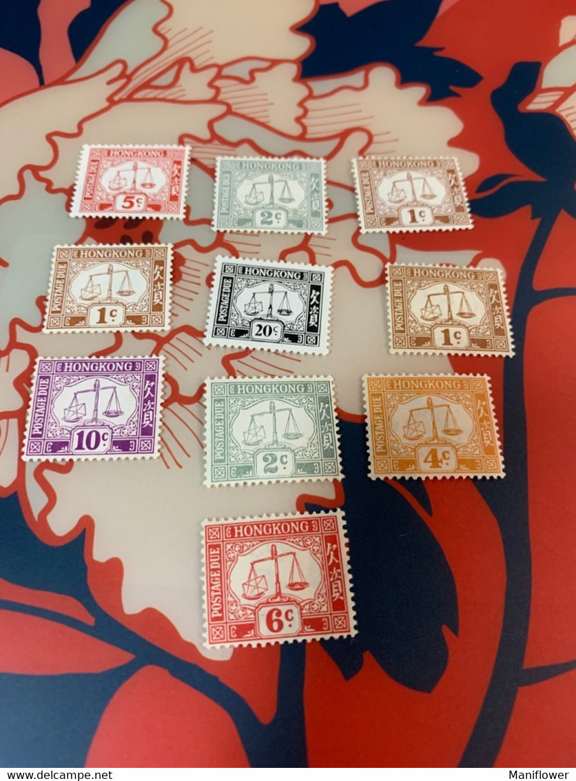 Hong Kong Stamp Postal Due Some No Gum And Hinged - Oblitérés