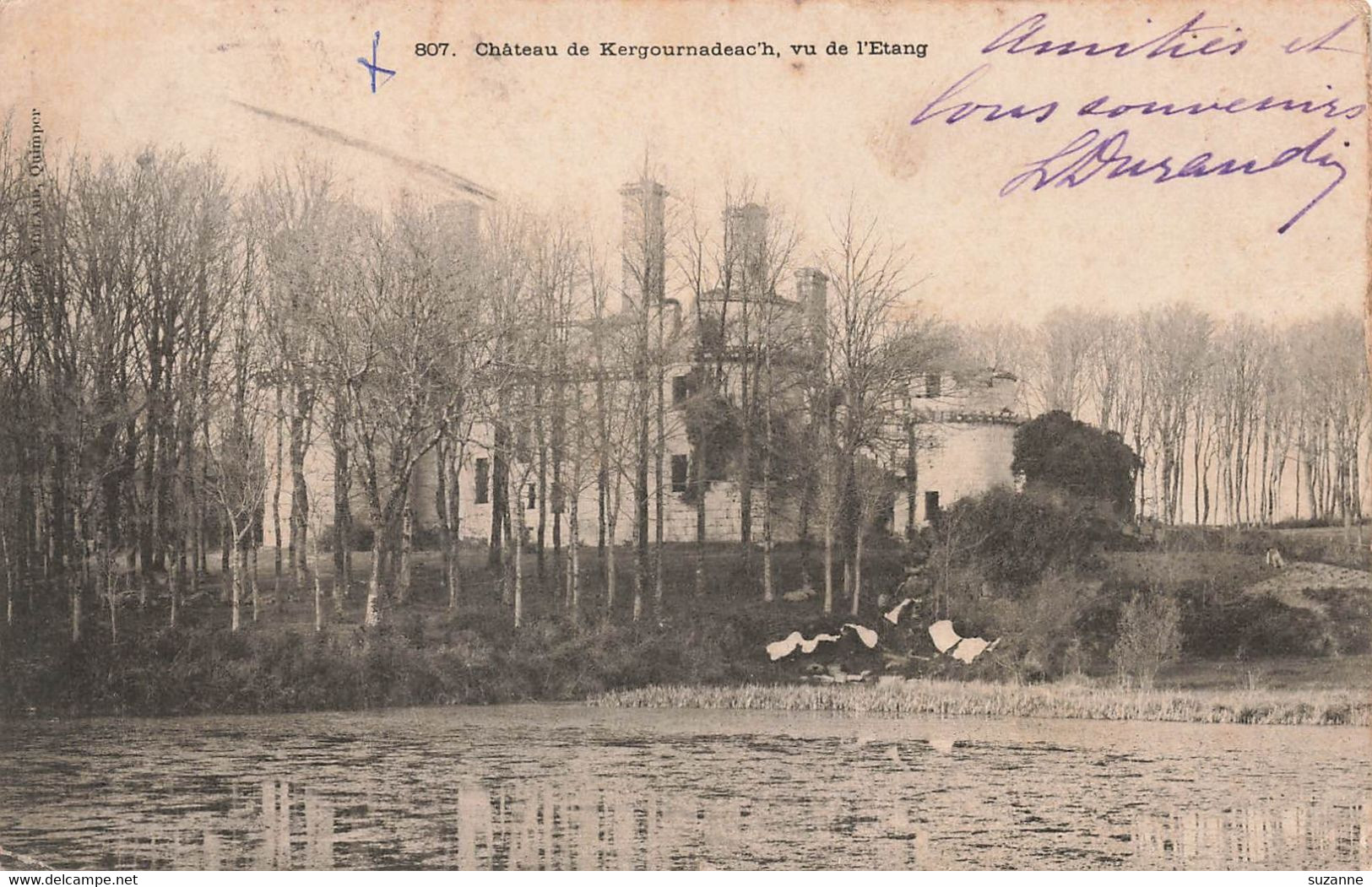 CLÉDER - Karten Bost 1903 - Carte Précurseur Château De KERGOUNADEAC'H - Cléder