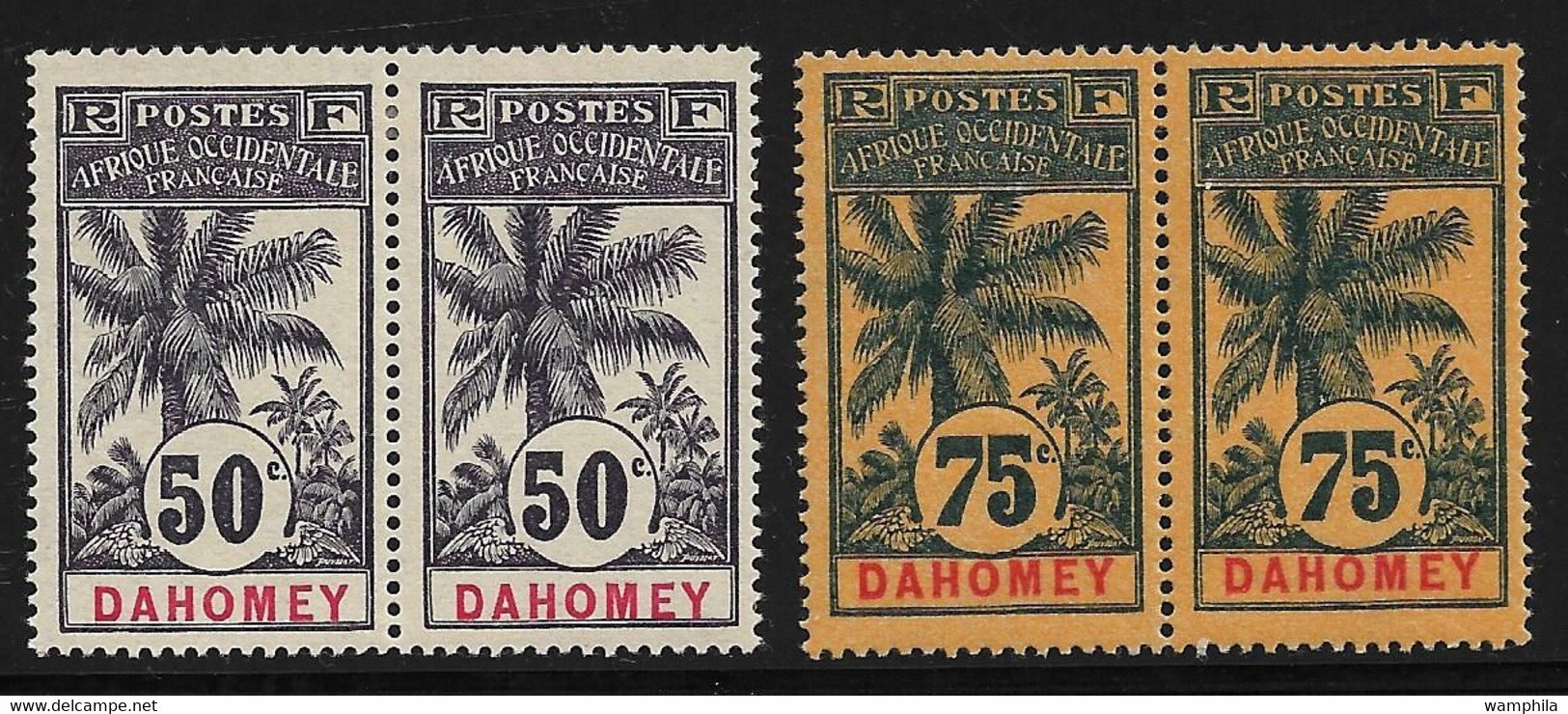 Dahomey N°28/29* En Paire Cote 118€. - Unused Stamps