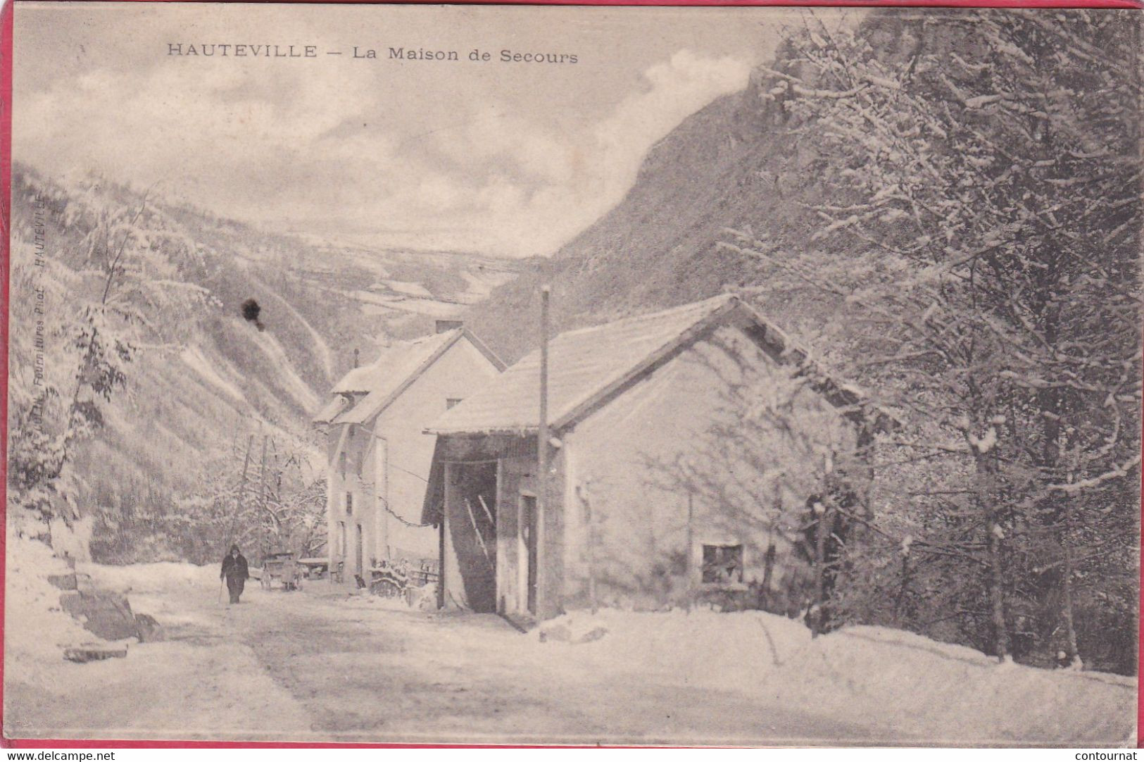 CPA 01 HAUTEVILLE  La Maison De Secours ( Neige ) (ca) - Hauteville-Lompnes