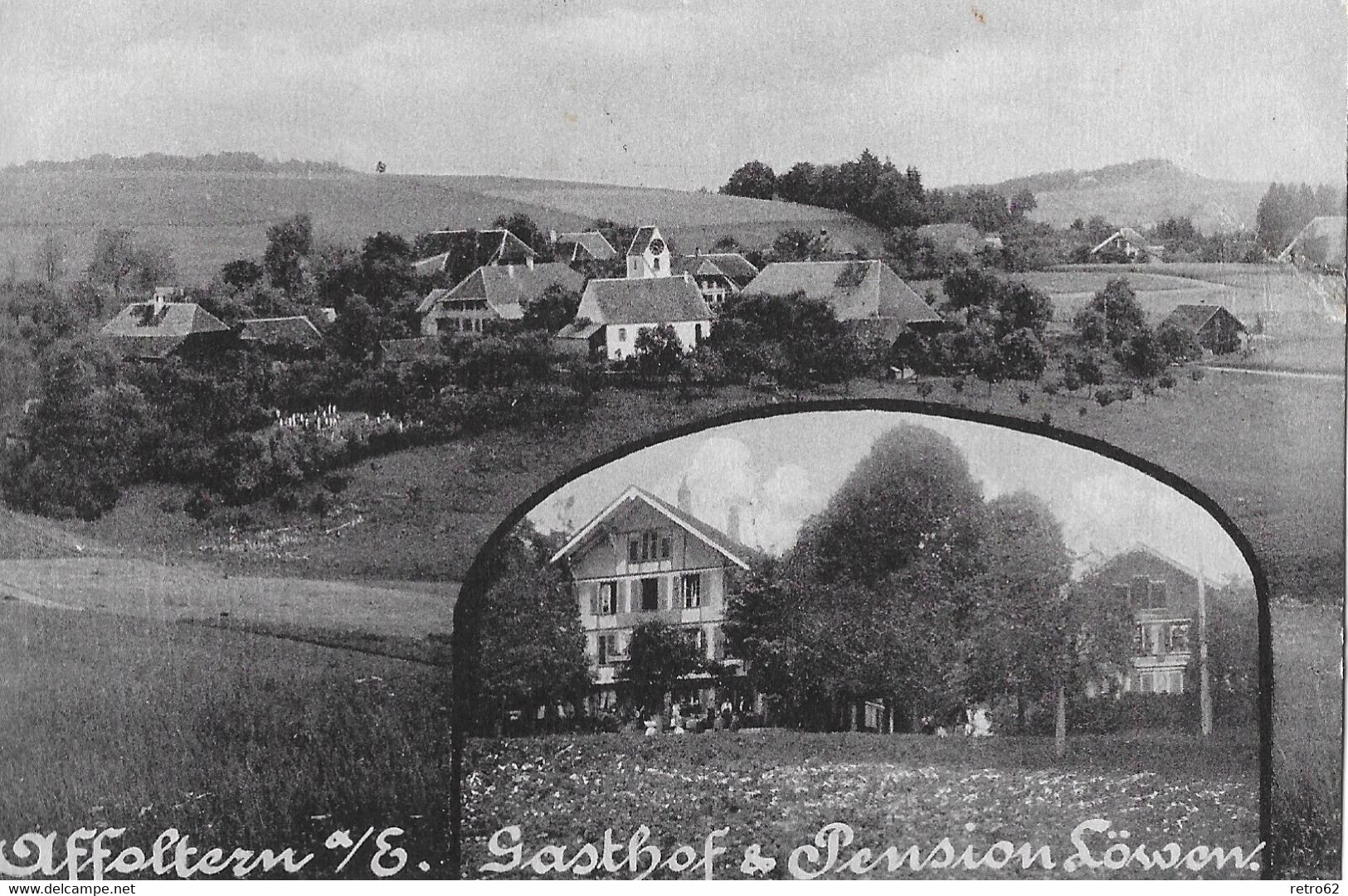 AFFOLTERN IM EMMENTAL → Gasthof Und Pension Löwen, Mehrbildkarte Anno 1919 - Affoltern Im Emmental 