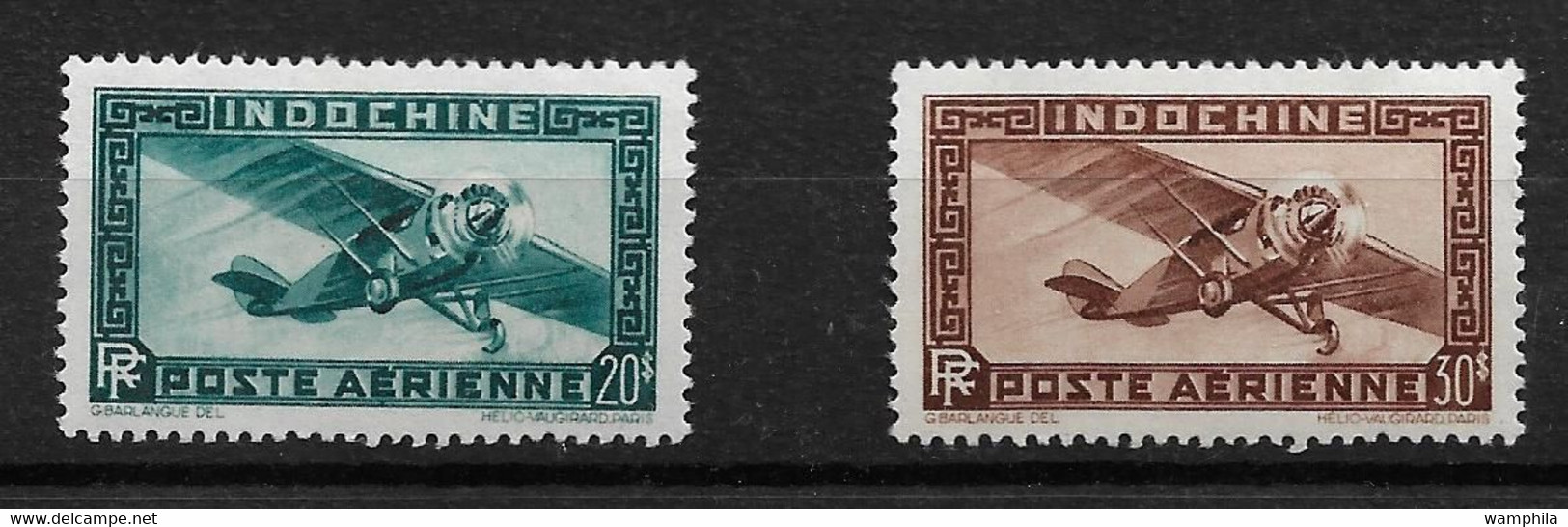 Indochine Poste Aérienne 46/47** Cote 35€ - Posta Aerea