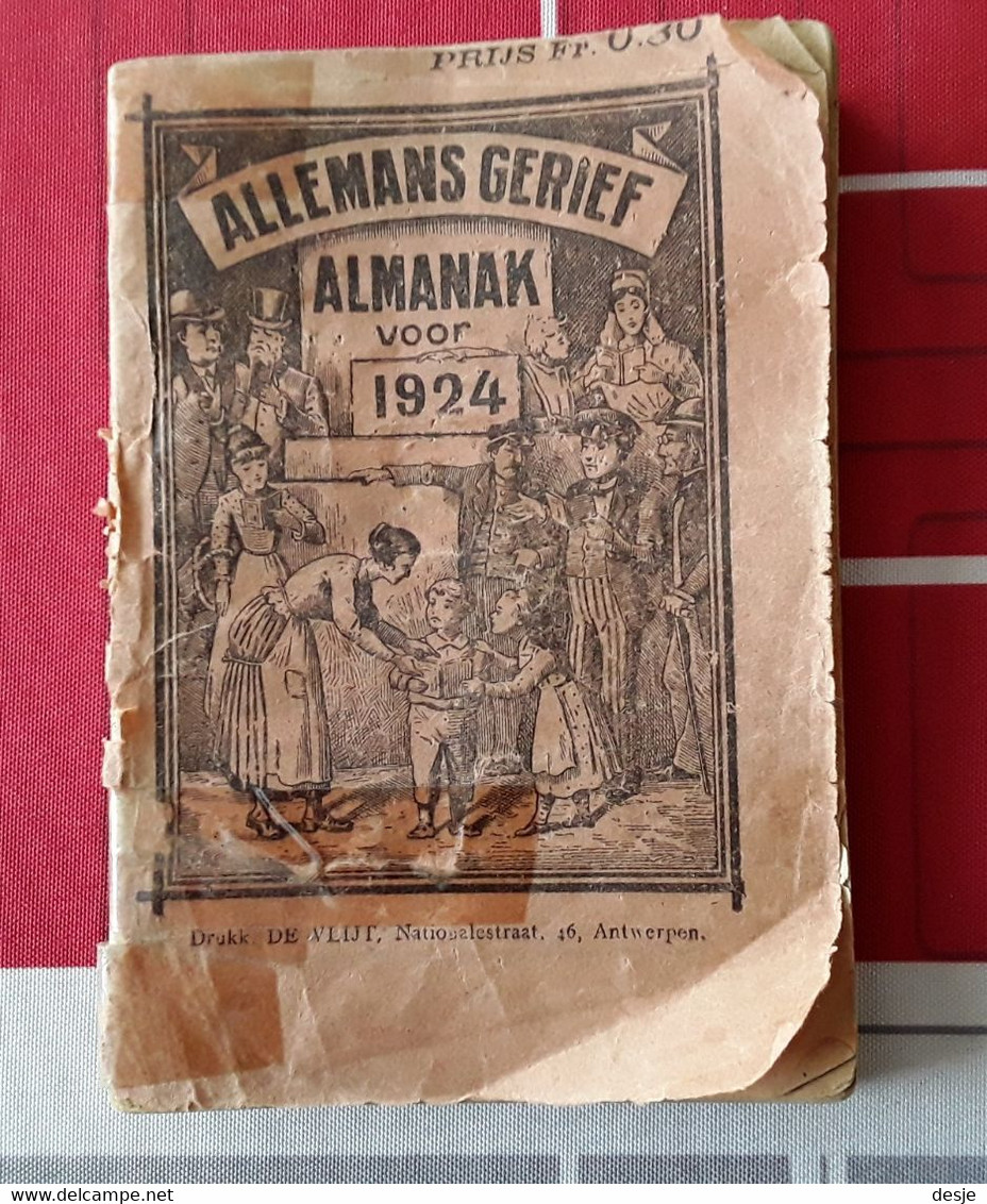 Allemans Gerief Almanak Voor 1924,  74ste Jaargang, 1923, Antwerpen, 132 Pp. - Anciens