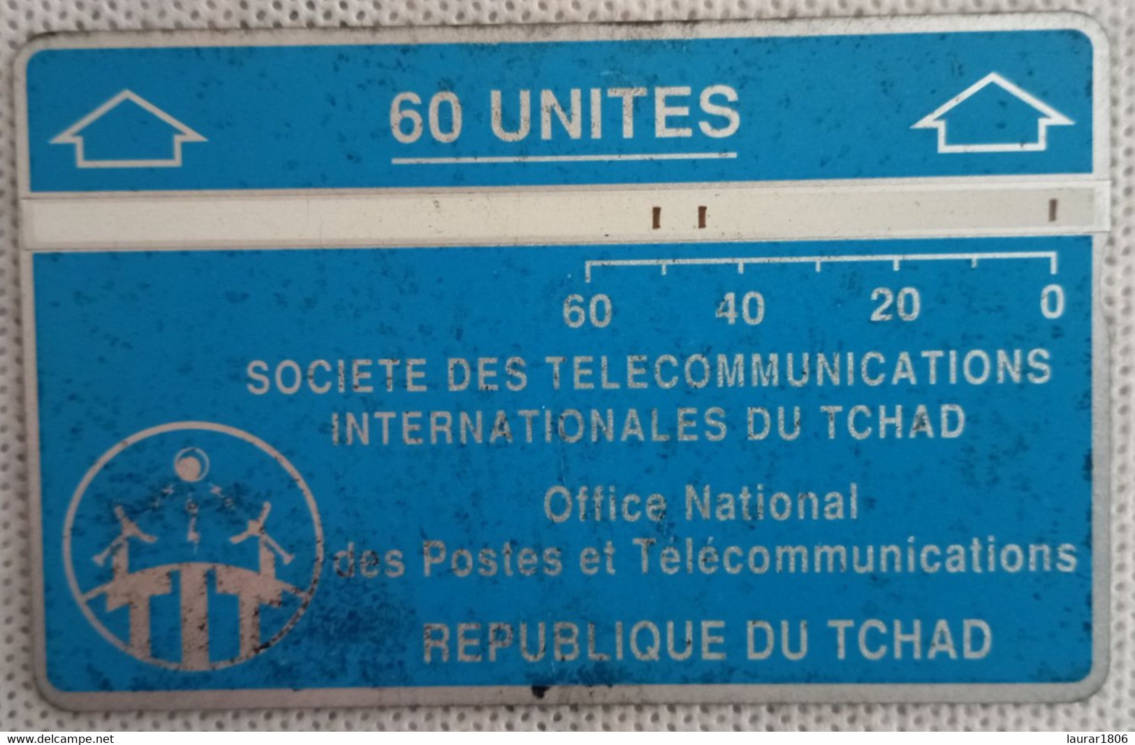 TELECARTE PHONECARD REPUBLIQUE DU TCHAD - ONPT - 60 Unités (Bleu) - V° N° 305D.... - EC - Tchad