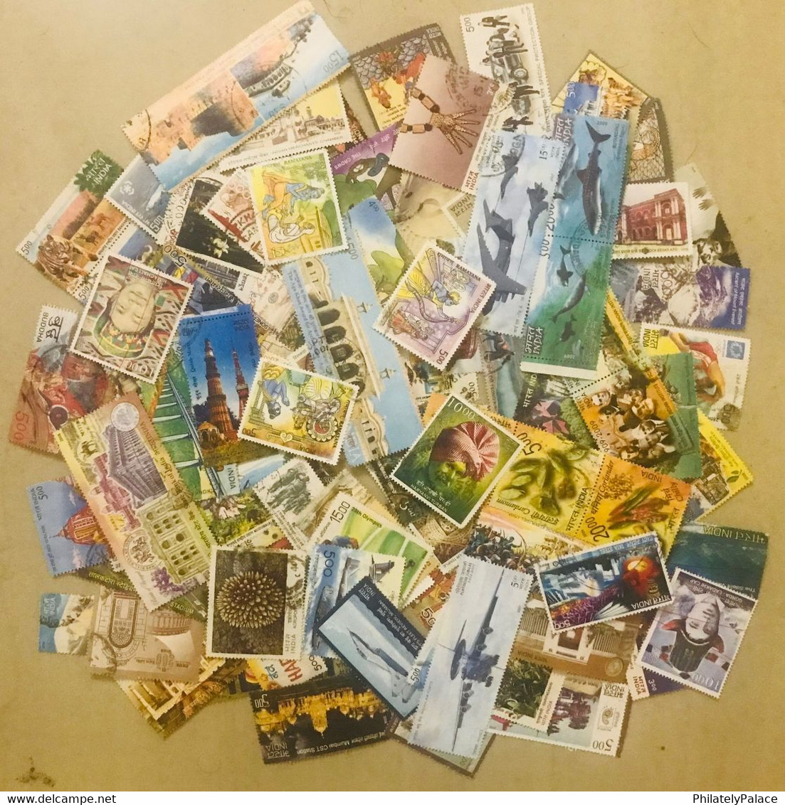 India 100 Different Used Big And Large Sized Stamps Used LOT (**) Inde Indien - Collections, Lots & Series