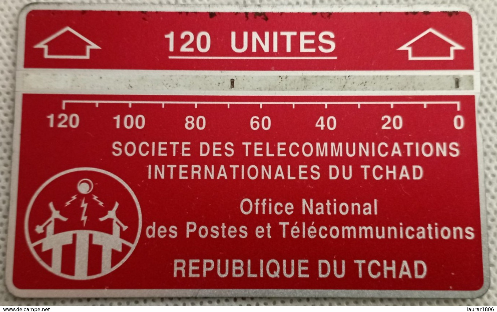 TELECARTE PHONECARD REPUBLIQUE DU TCHAD - ONPT - 120 Unités (Rouge) - V° N° 611C.... - EC - Tchad