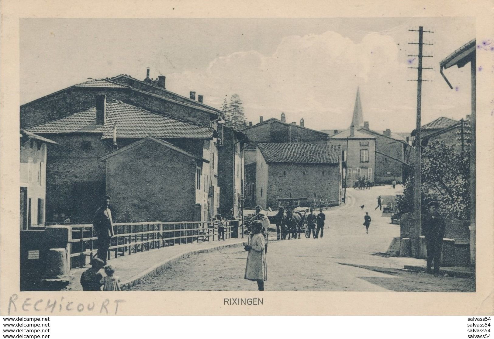 57) REXINGEN - Rechicourt Le Château : Vue Du Village - Carte Allemande 1917 1.WK - WW1 - Welkrieg - Rechicourt Le Chateau