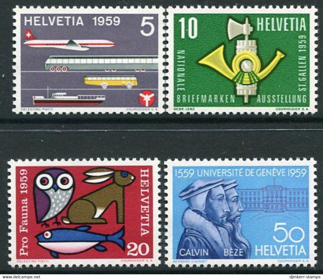 SWITZERLAND 1959 Anniversaries And Events  MNH / **.  Michel 668-71 - Unused Stamps