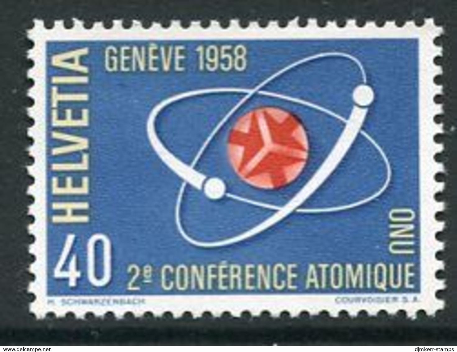 SWITZERLAND 19589 UN Atomic Conference MNH / **.  Michel 662 - Unused Stamps