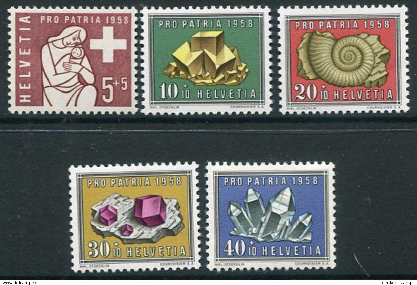 SWITZERLAND 1959 Pro Patria MNH / **.  Michel 657-61 - Unused Stamps