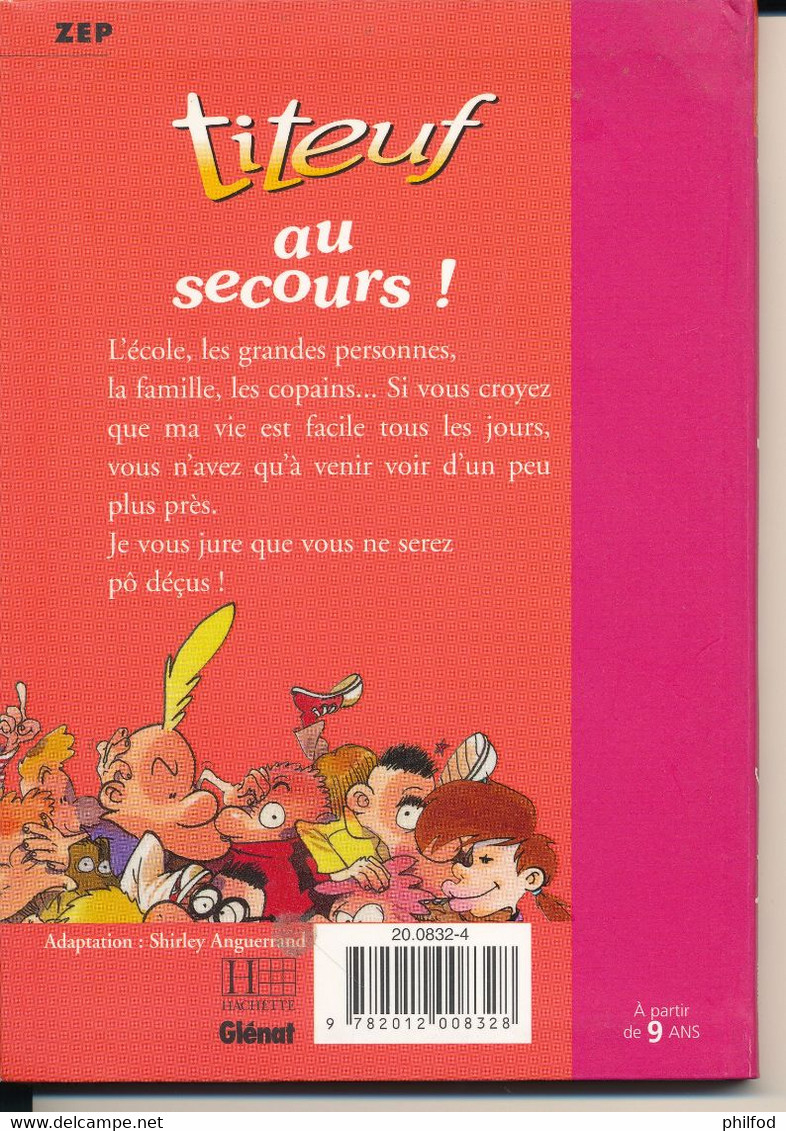 Bibliothèque Rose De 2004 - Titeuf N°1180 -  Au Secours ! - Titeuf