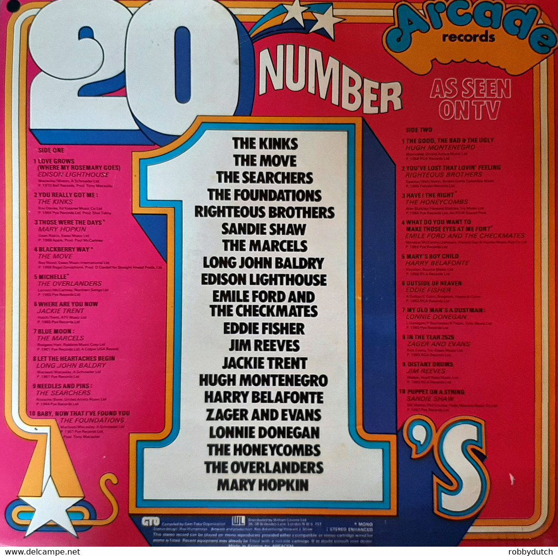 * LP *  VARIOUS - 20 NUMBER 1' S - Hit-Compilations