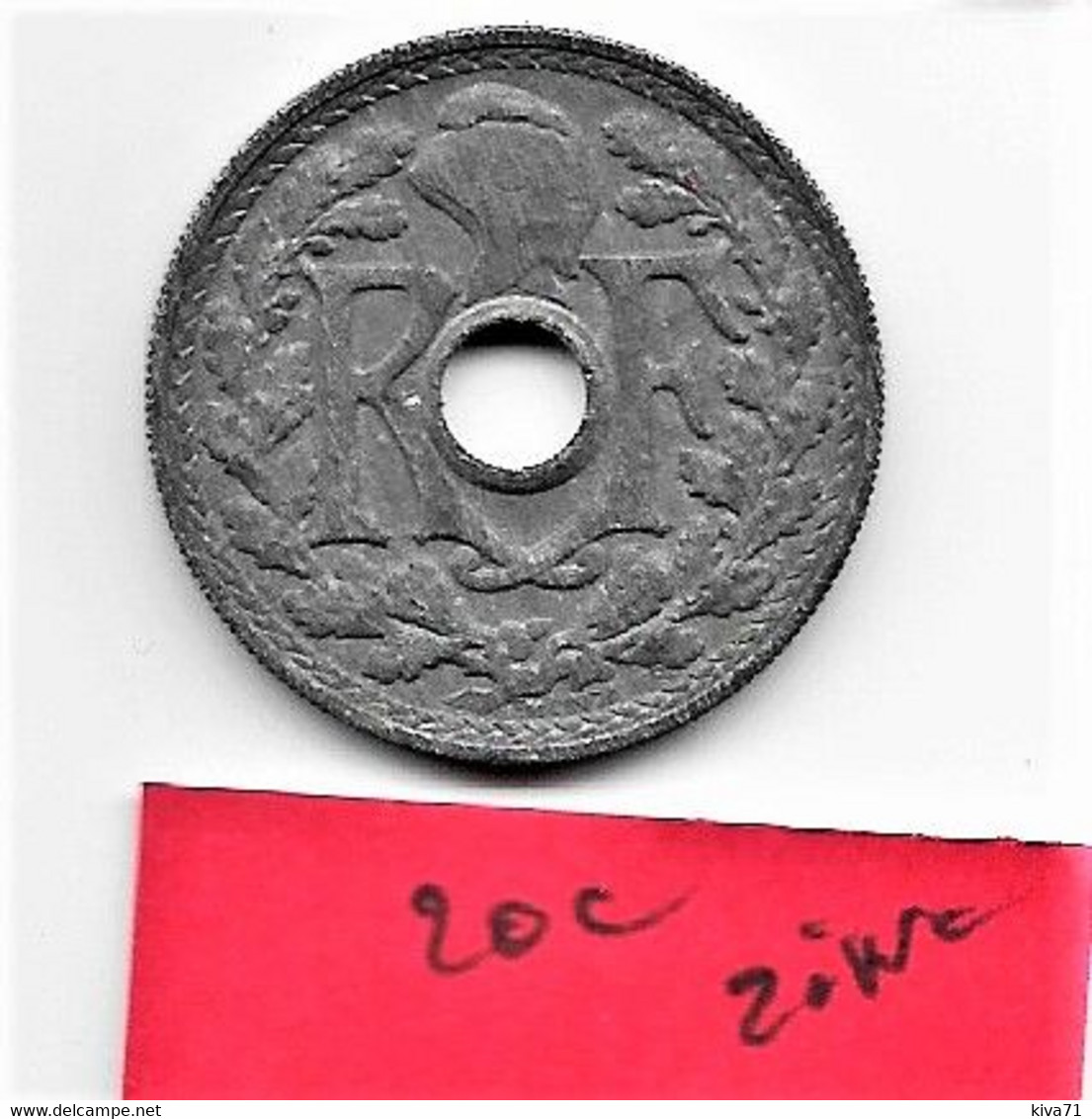 ** 20 Centimes  " Lindauer "  1945  Zinc  SUP/SPL - 20 Centimes