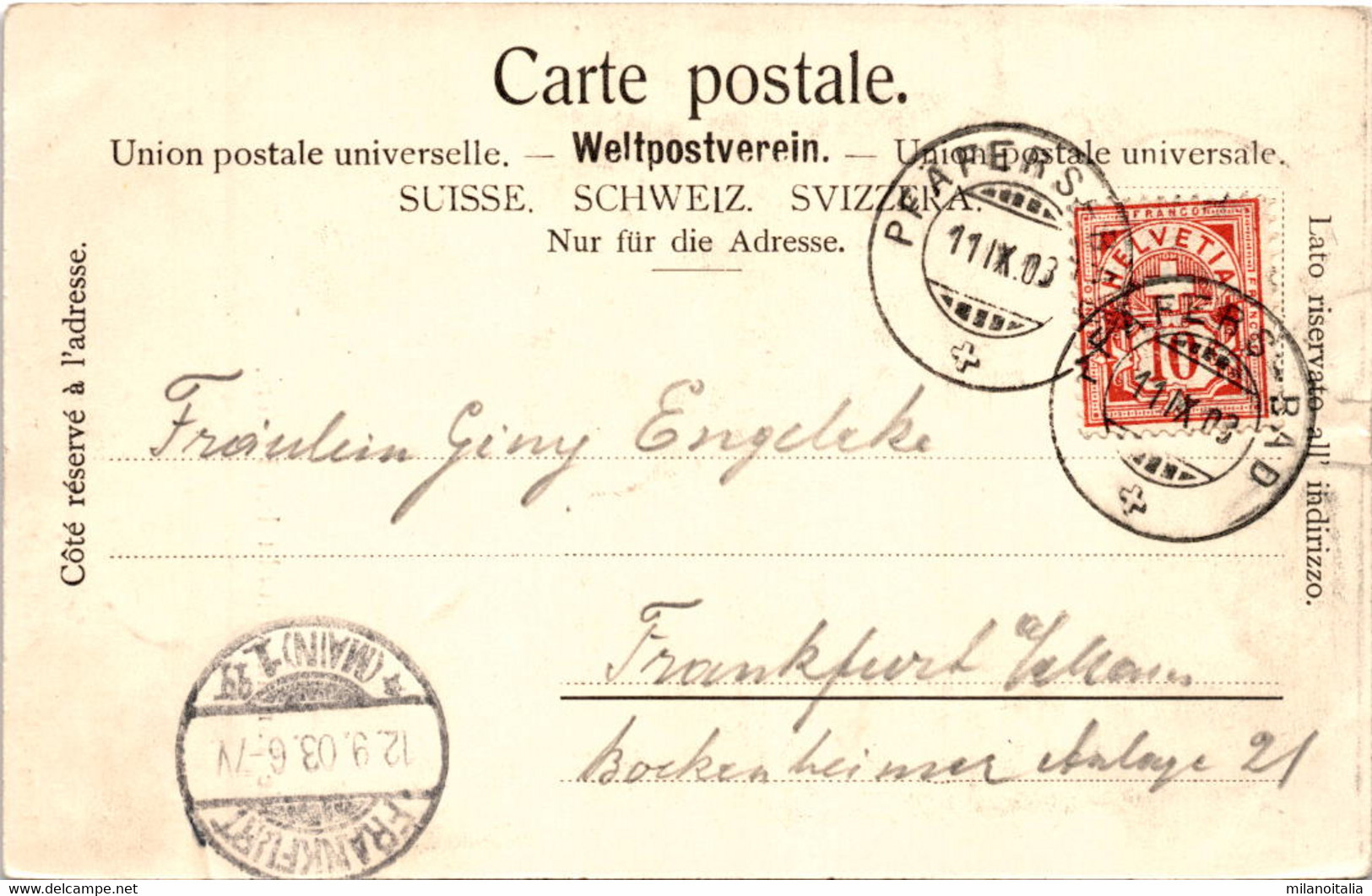 Ende Taminaschlucht Bei Pfäfers * 11. 9. 1903 - Pfäfers