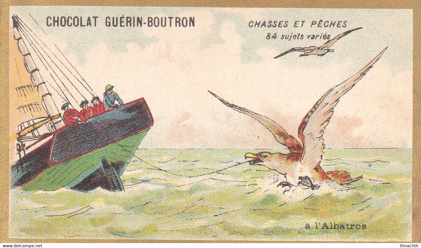 Chromo CHOCOLAT GUERIN BOUTRON - Chasses Et Pêches à L'albatros - Guérin-Boutron