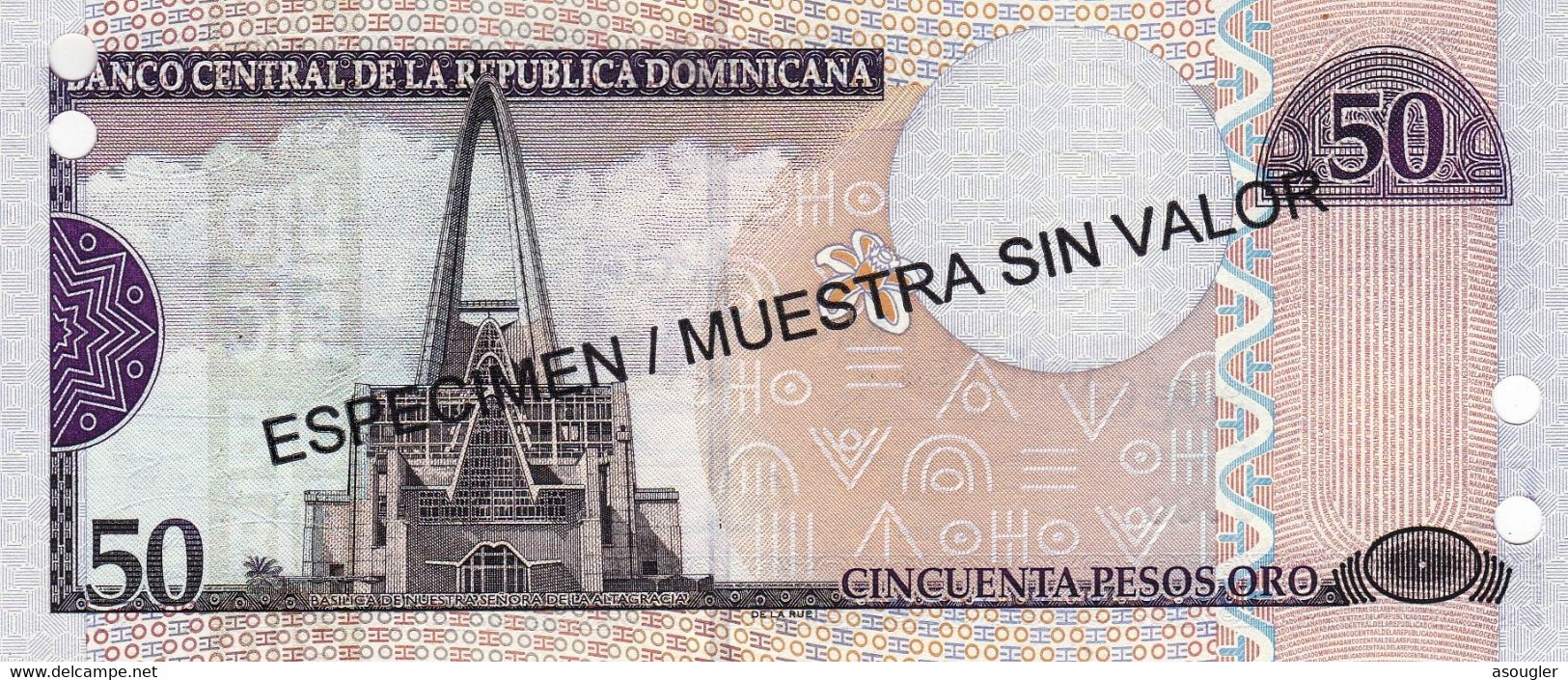 Dominican Republic 50 Pesos 2004 SPECIMEN UNC P-170s4 "free Shipping Via Registered Air Mail" - Dominicaine