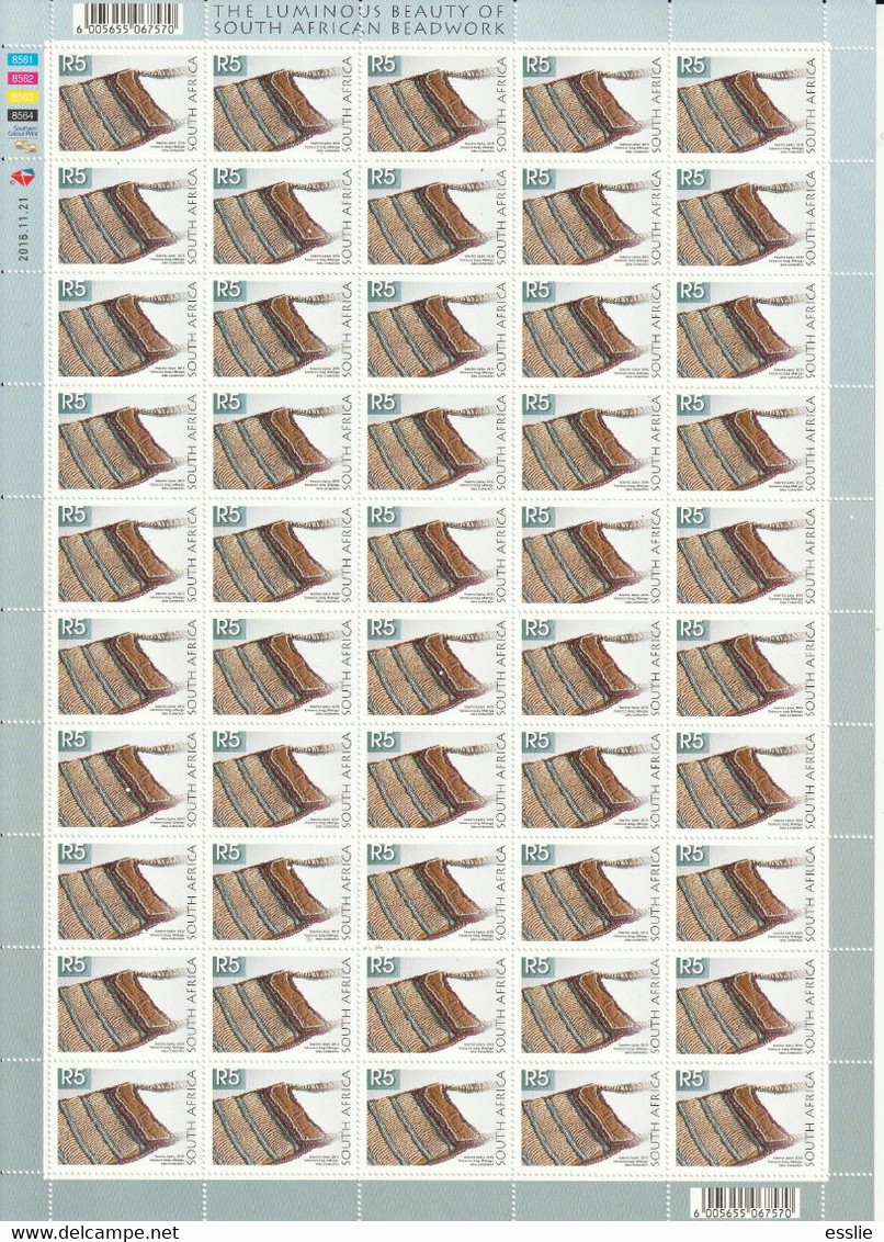 South Africa RSA - 2010 (2016) - Mfengu Tobacco Bag R5 - Complete Sheet - Unused Stamps