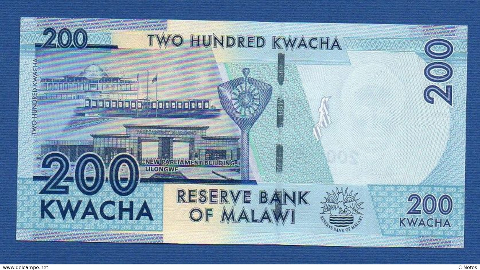 MALAWI - P.60a – 200 Kwacha 2012 UNC, Serie AE5265351 - Malawi