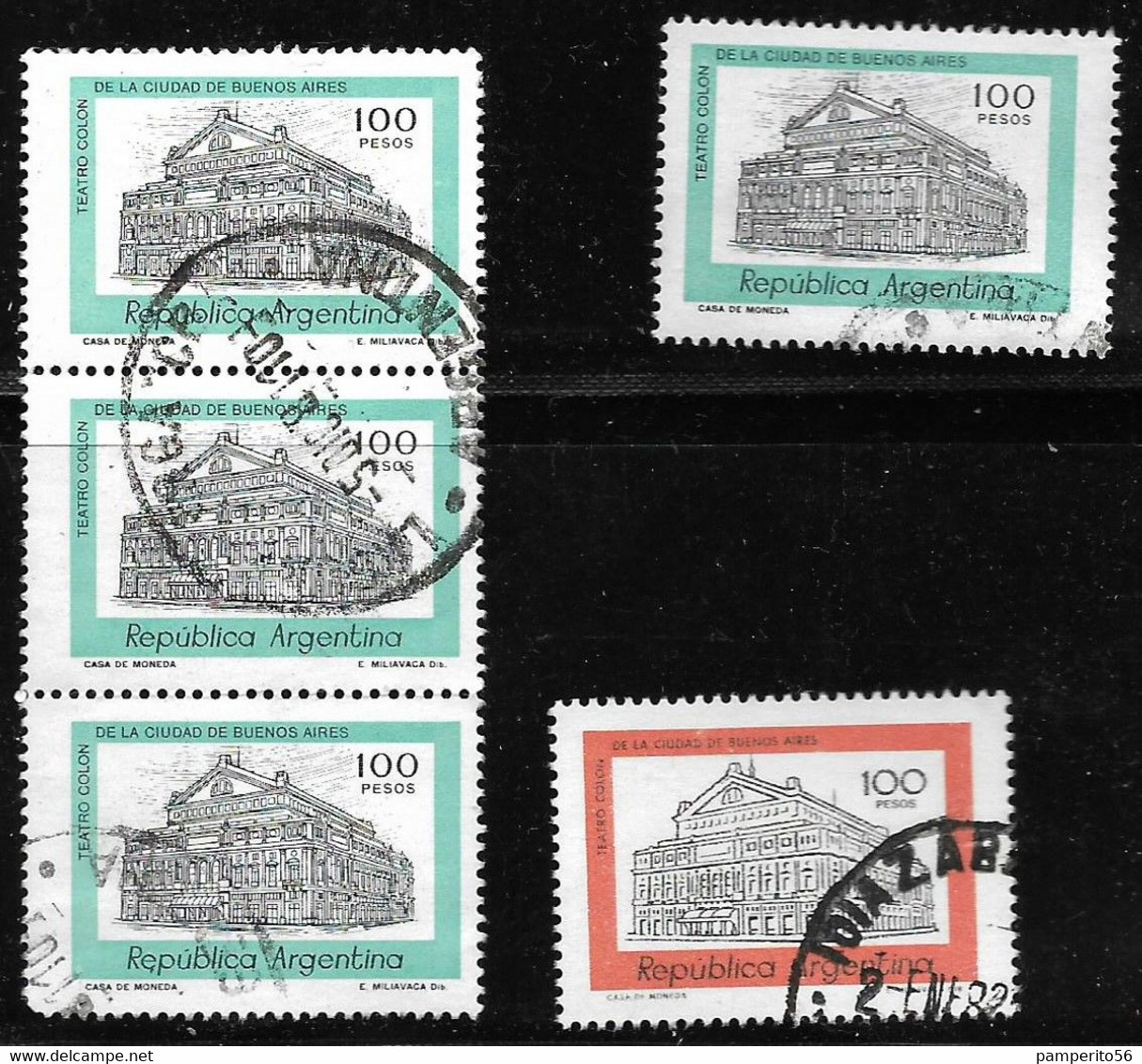 ARGENTINA - AÑO 1981 Historia Y Turismo - Teatro Colon - Used Stamps