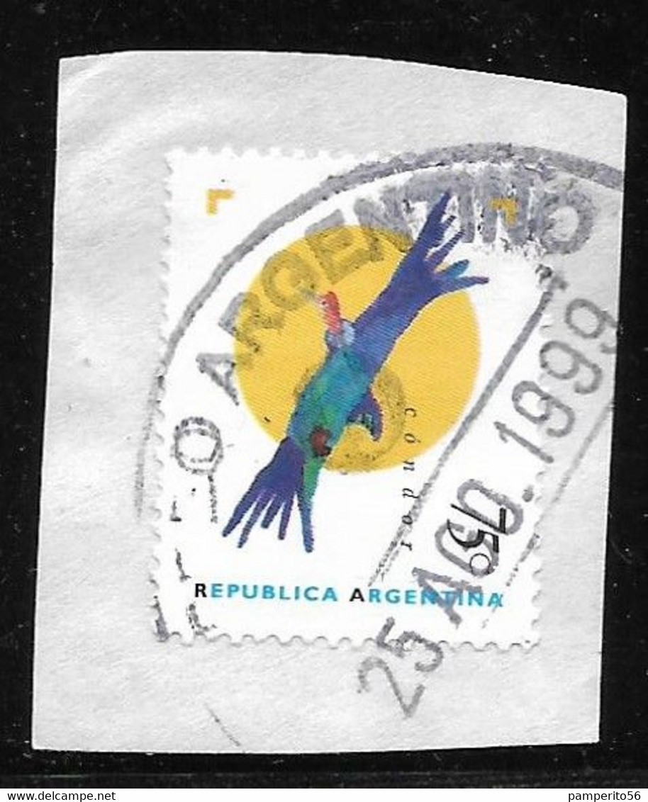 ARGENTINA - AÑO 1991 Fragmento Sello Aves - Cóndor Ver Variedad - Usados