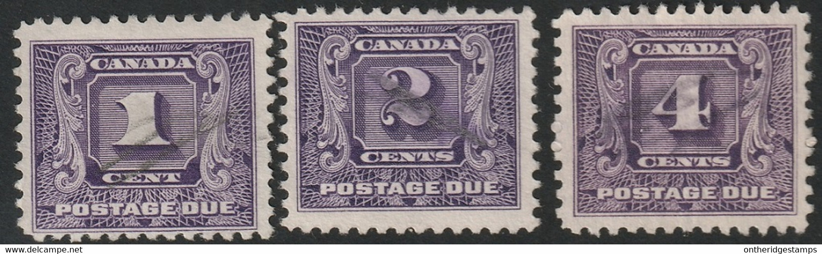 Canada 1930 Sc J6-8 Mi P6-8 Yt Taxe 6-8 Postage Due Partial Set Used - Impuestos