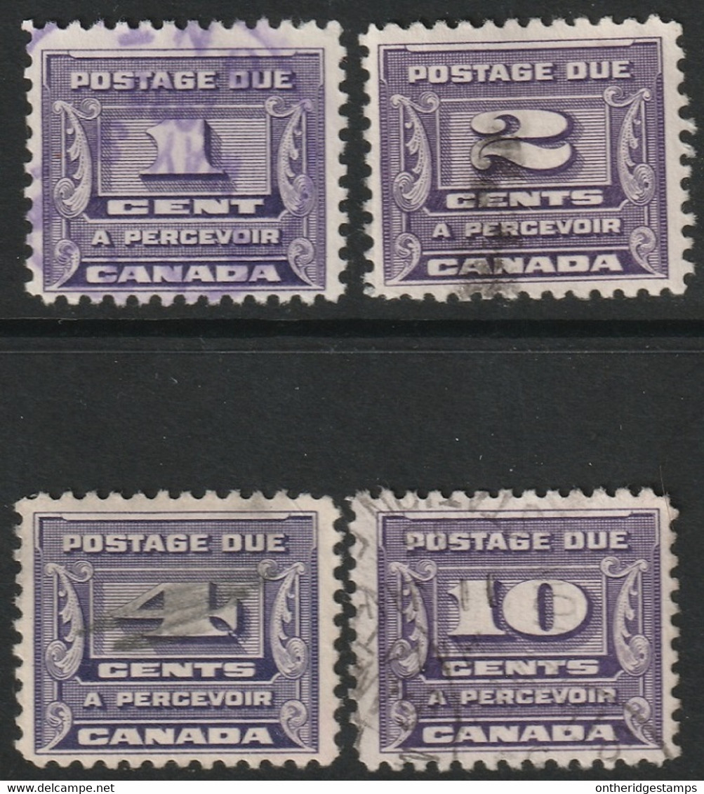 Canada 1933 Sc J11-4 Mi P11-4 Yt Taxe 10A-3 Postage Due Set Used - Port Dû (Taxe)