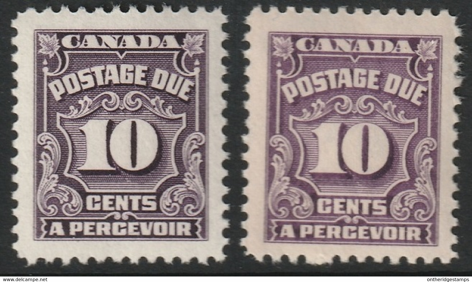 Canada 1935 Sc J20,J20b Mi P21 Yt Taxe 20 Postage Due MNH** Both Shades - Port Dû (Taxe)