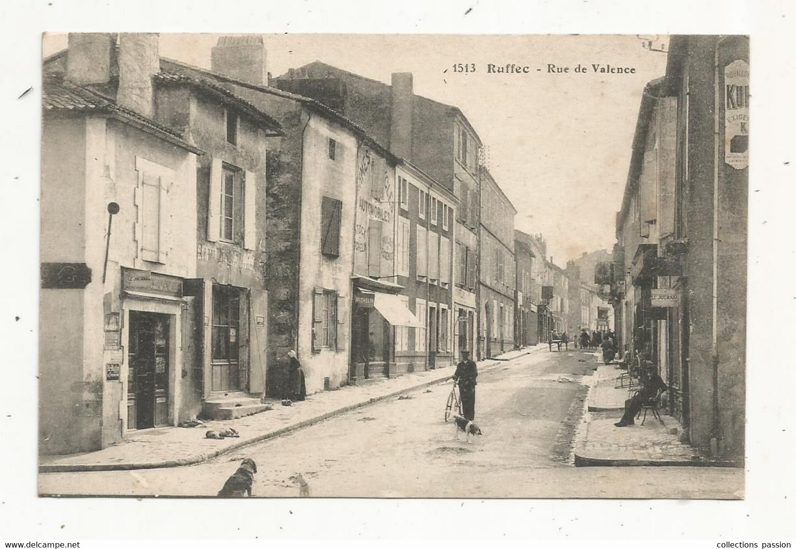JC , 16 , RUFFEC , Rue De VALENCE , Commerces,  écrite 1917 - Ruffec