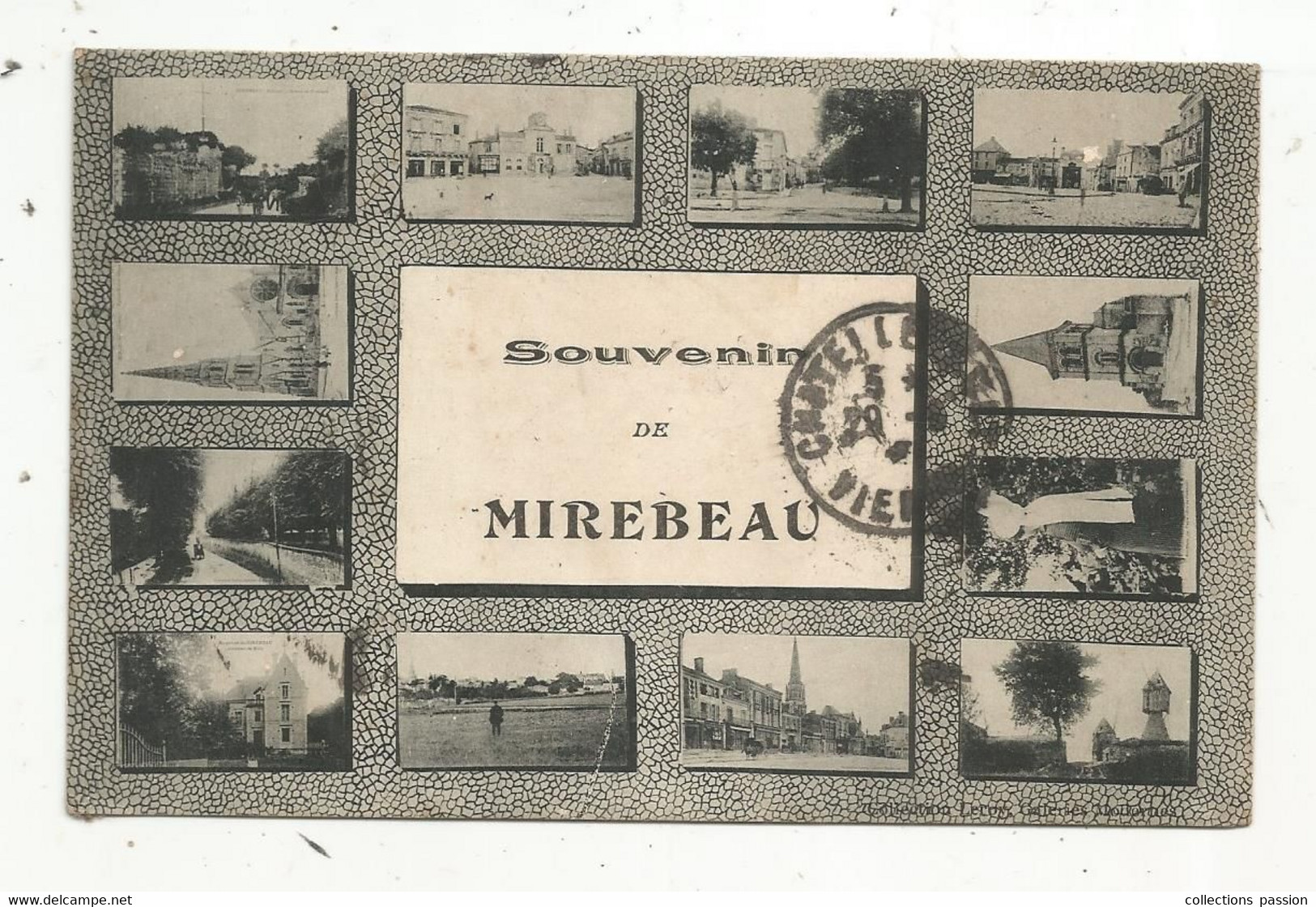 JC , 86 , Souvenir De MIREBEAU, Multivues, Voyagée 1915 - Mirebeau