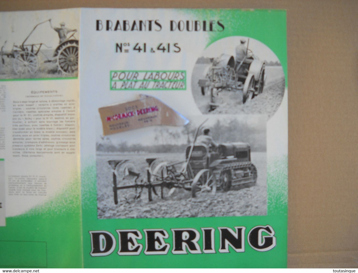 Publicitée Tracteur Deering  Avec Petit Décalcomanie . Brabants Doubles .3 Photos - Agricoltura