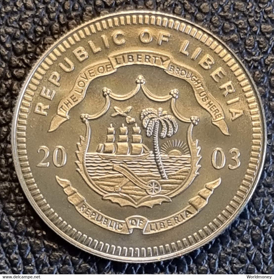 Liberia 5 Dollars 2003 "Monaco - Vatican - San Marino - New European Currency" - Liberia