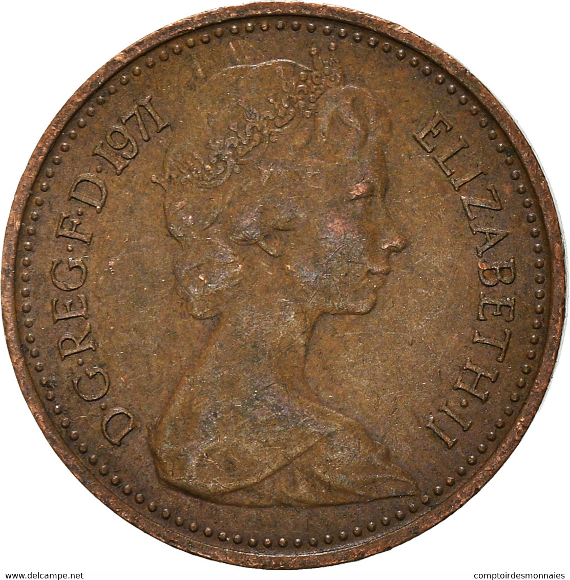 Monnaie, Grande-Bretagne, 1/2 New Penny, 1971 - 1/2 Penny & 1/2 New Penny