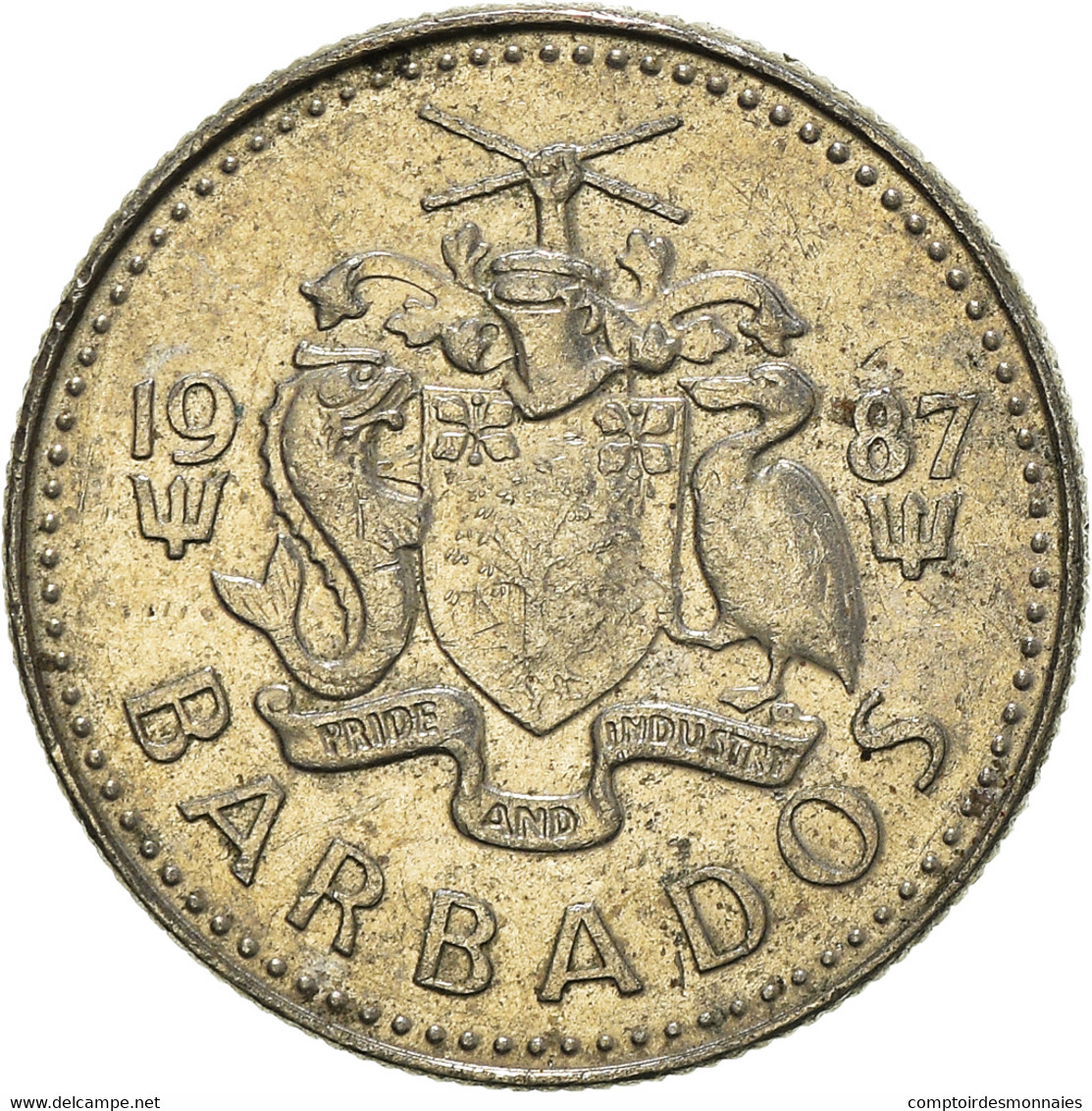 Monnaie, Barbade, 10 Cents, 1987 - Barbados (Barbuda)