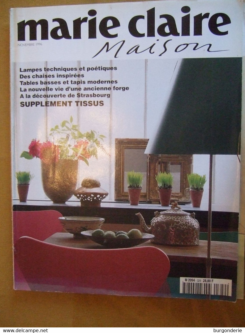 MARIE CLAIRE MAISON / NOVEMBRE 1996 / SUPPLEMENT TISSUS - Maison & Décoration