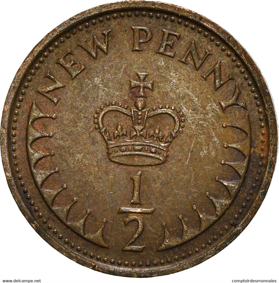 Monnaie, Grande-Bretagne, 1/2 New Penny, 1976 - 1/2 Penny & 1/2 New Penny