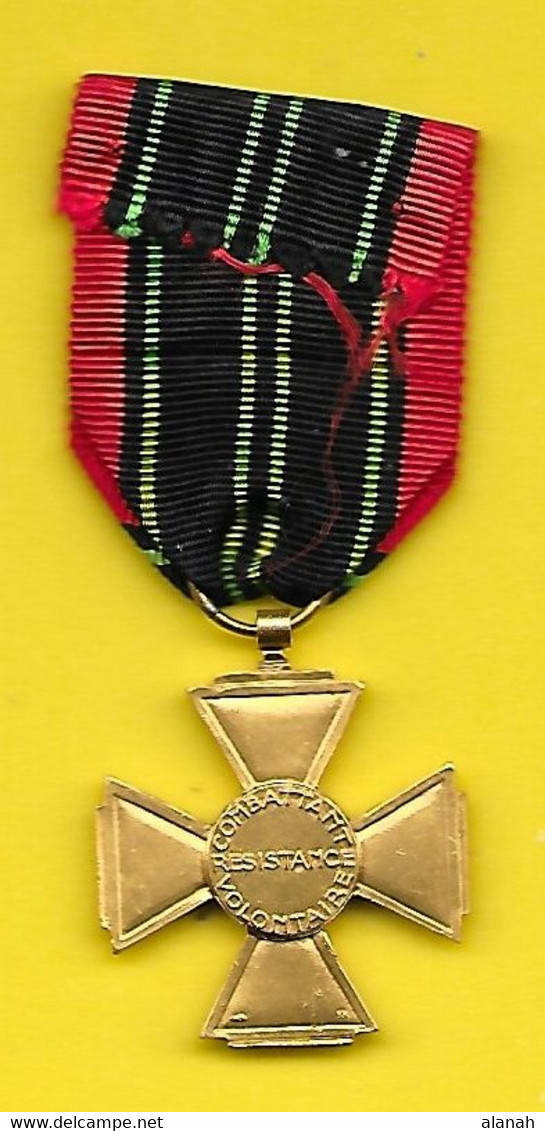 Médaille COMBATTANT VOLONTAIRE RESISTANCE Croix De Lorraine - Frankreich