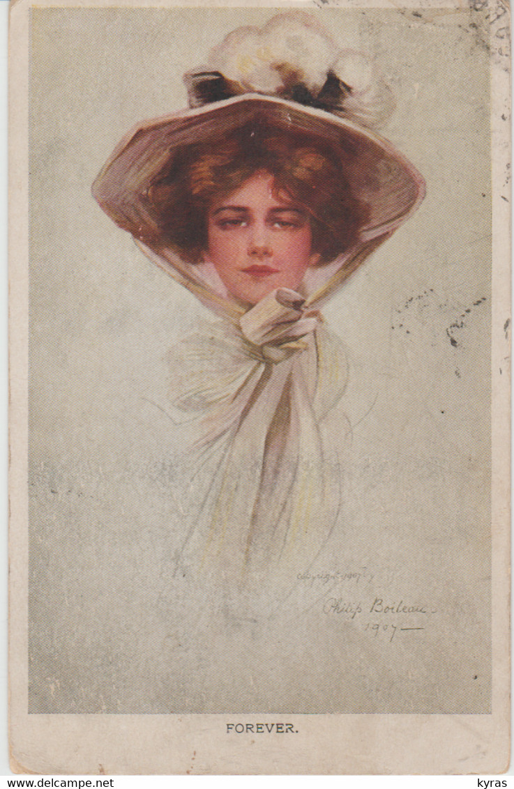 Illustr. Philip BOILEAU 1904 (Mode) Portrait De Femme Au Chapeau ) FOREVER - Boileau, Philip