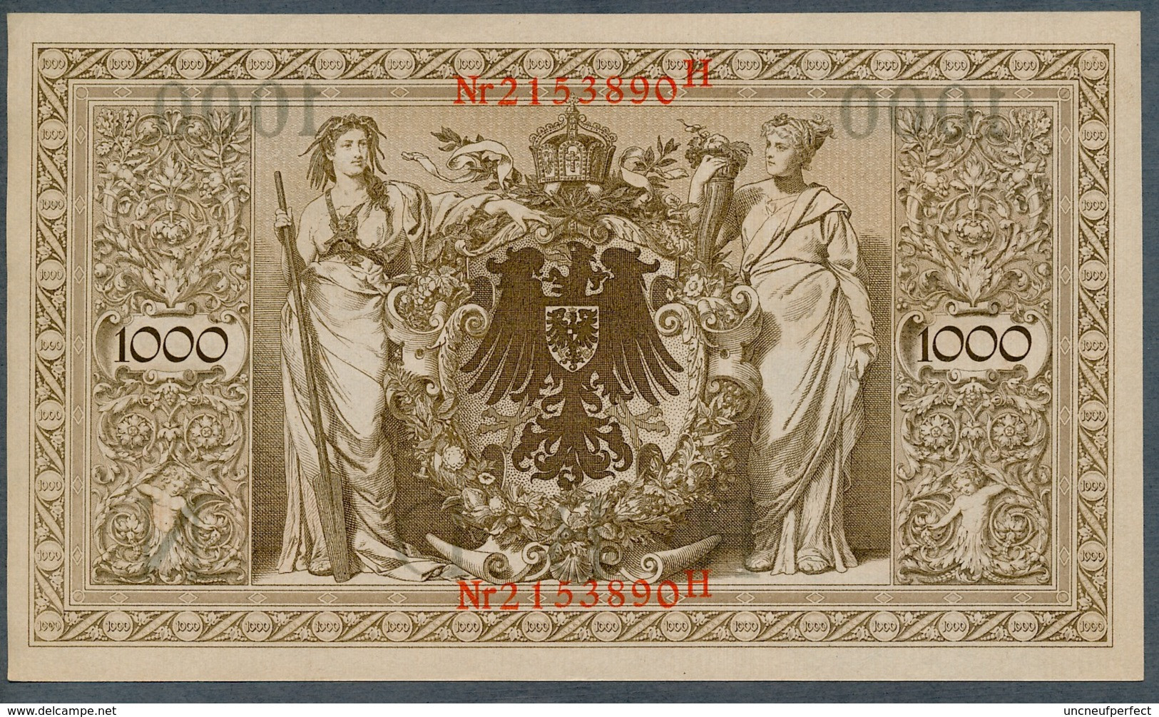 P44b Ro 45c DEU-40c  7 Chifres N°2153890  *** AUNC *** Lettre N  1000 Mark 1910 - 1000 Mark