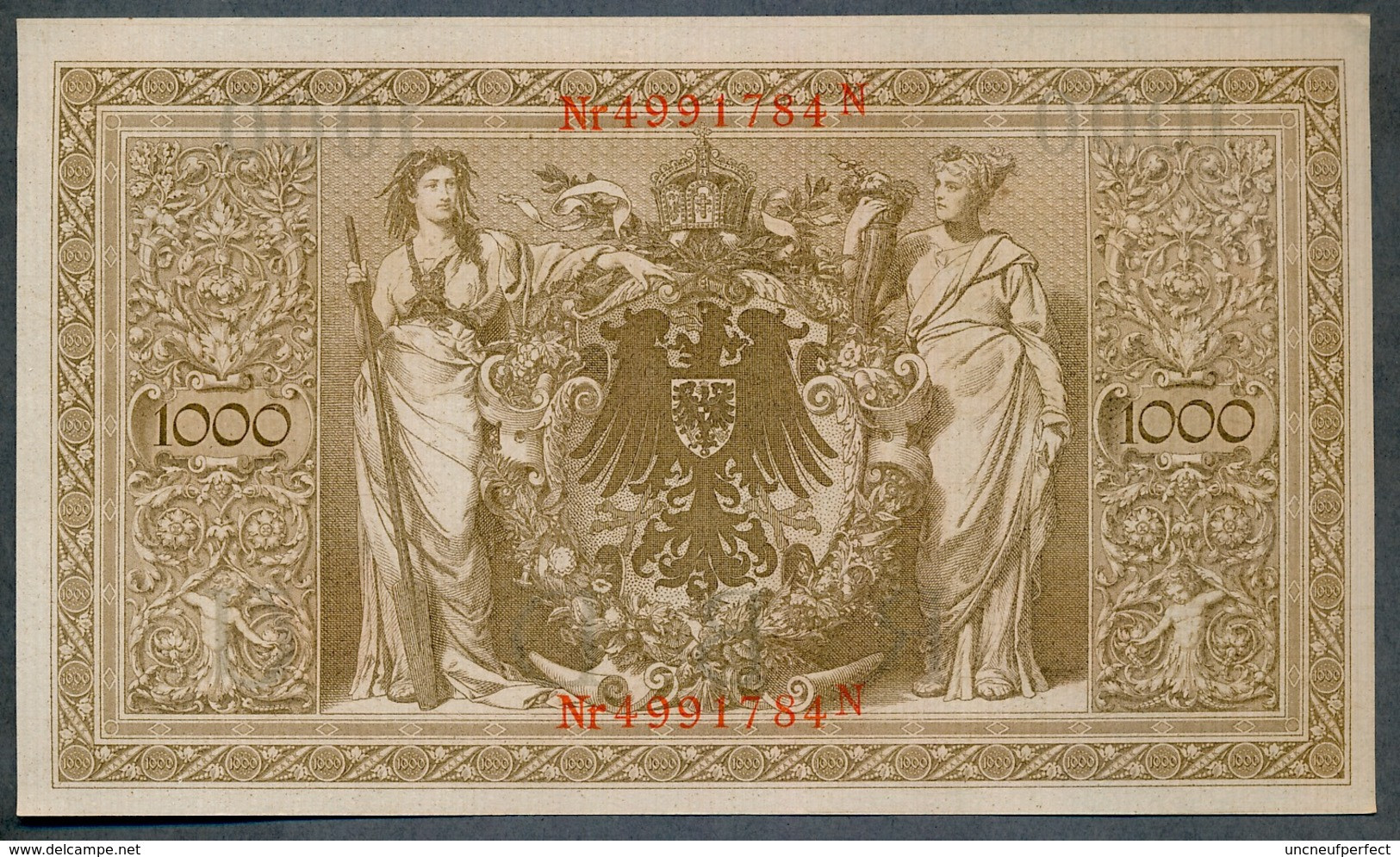 P44b Ro 45c DEU-40c  7 Chifres N°4991784N *** UNC NEUF *** Lettre  U  1000 Mark 1910 - 1000 Mark