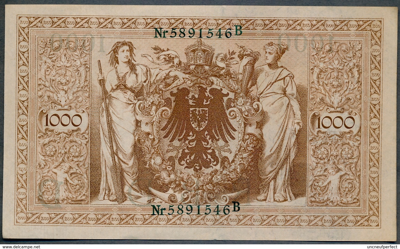 P45b Ro 46b DEU-69b  7 Chifres N°5891546B *** AUNC *** Lettre  D  1000 Mark 1910 - 1000 Mark